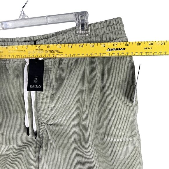Buffalo David Bitton Mens L Sage Green Corduroy Haiden Shorts Summer Minimalist - Picture 9 of 14